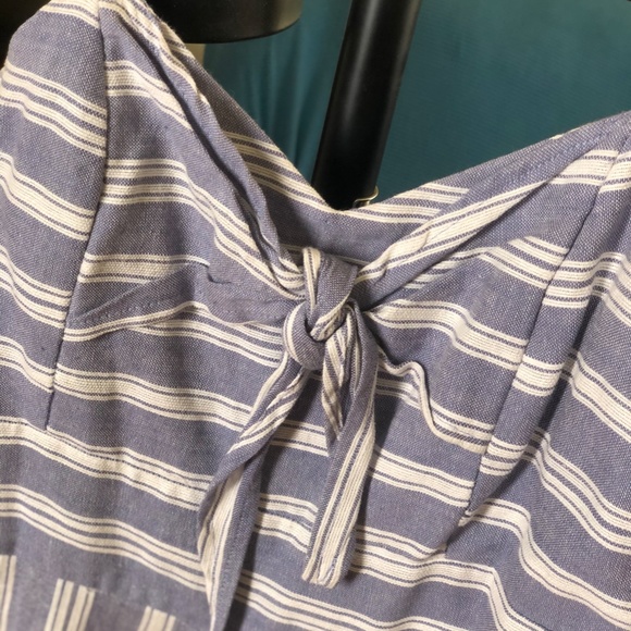 Striped Bow Front Tie Jumpsuit - Picture 5 of 5